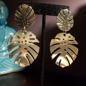 Gold Palm Earrings